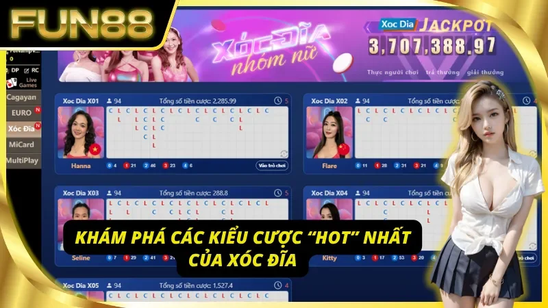 Các kiểu cược hot nhất hiện nay của xóc đĩa Fun88